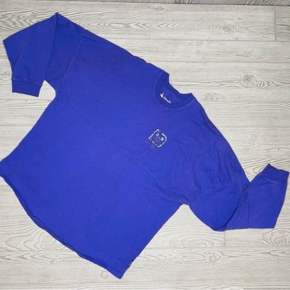 Disney world purple poison spirit jersey long sleeve sweater / shirt lg cotton